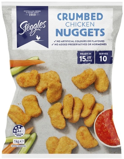 Steggles Crumbed Chicken Nuggets 1kg