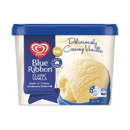 Blue Ribbon Ice Cream Varieties 2 Litre