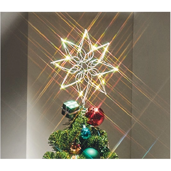 Christmas Deluxe Light Up Tree Star Gold