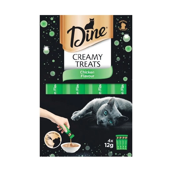 Dine Creamy Cat Treats Pk 4 x 12g