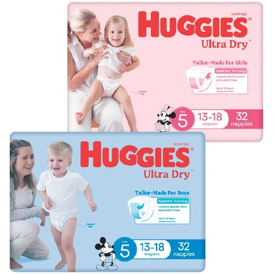 Huggies Ultra Dry Nappies Pk 30-54