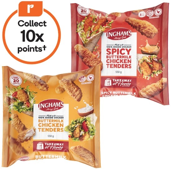 Ingham’s Original or Spicy Buttermilk Chicken Tenders 550g – From the Freezer