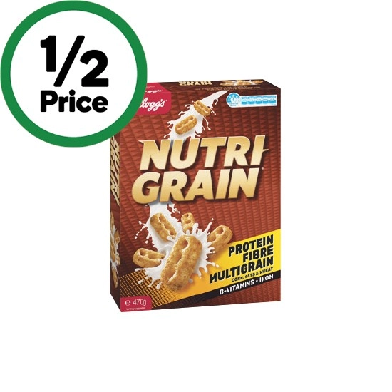 Kellogg’s Nutri-Grain 470g, Coco Pops Chex 500g or Sultana Bran 700g