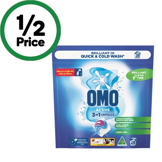 OMO 3 in 1 Laundry Capsules Pk 28