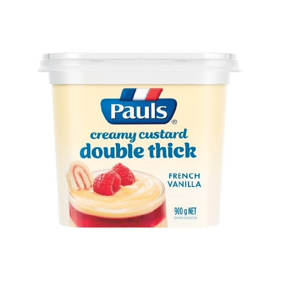 Pauls Double Thick Custard Vanilla or Chocolate 900g – From the Fridge