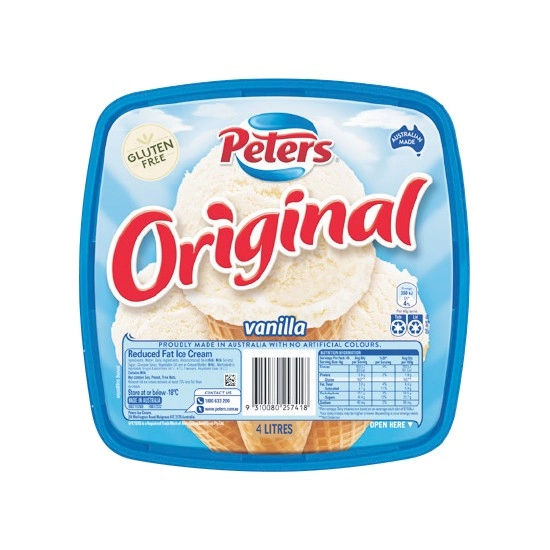 Peters Original Ice Cream 4 Litre – From the Freezer