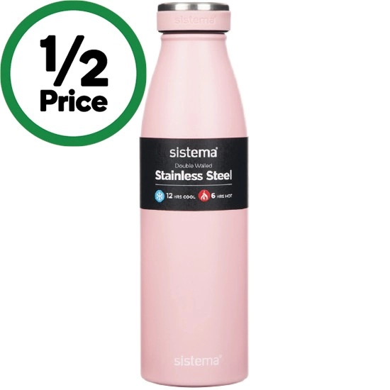 Sistema Stainless Steel Bottle 500ml – Assorted