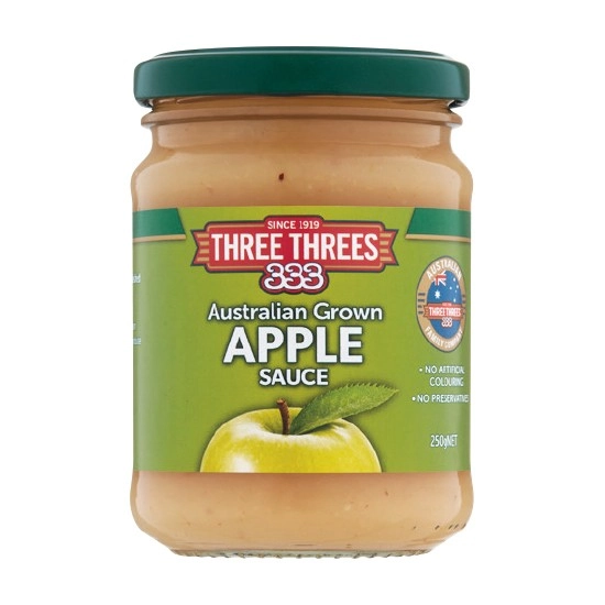 Three Threes Australian Apple Sauce 250g