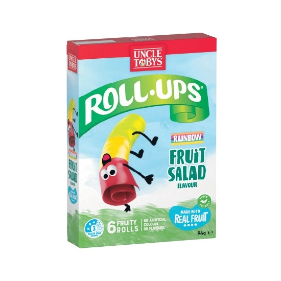 Uncle Tobys Roll-Ups 94g Pk 6