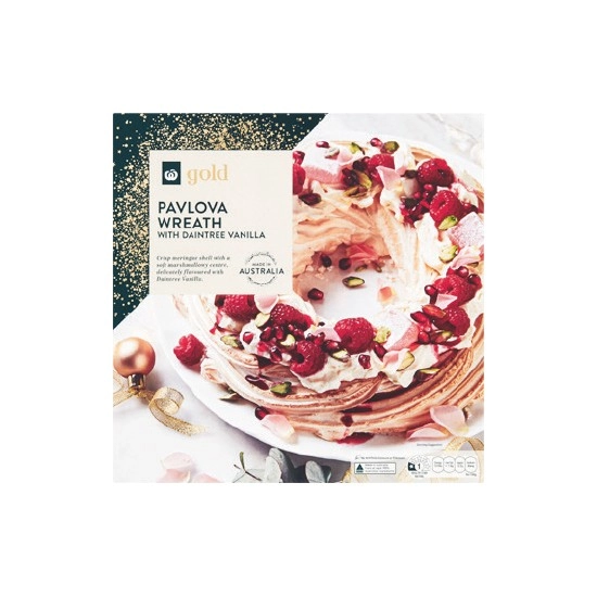 Woolworths Gold Pavlova Wreath with Daintree Vanilla