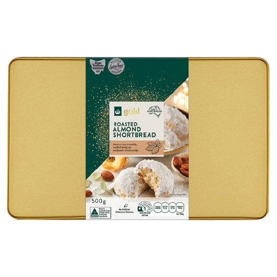 Woolworths Gold Roasted Almond Shortbread 500g