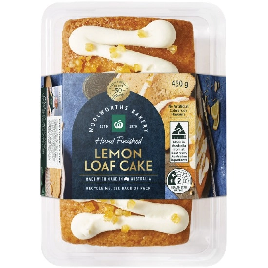 Woolworths Lemon Loaf Cake 450g