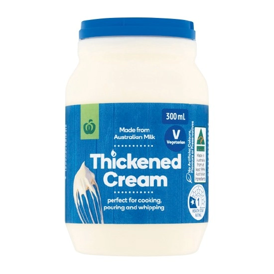 Woolworths Thickened Cream 300ml – From the Fridge