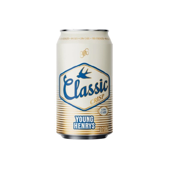 Young Henrys Classic Crisp Mid Cans 24x375ml