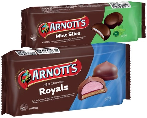 Arnott’s Chocolate Biscuits 160-250g Selected Varieties