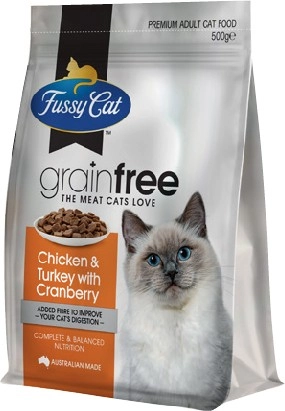 Fussy Cat Grain Free Dry Cat Food 500g Selected Varieties