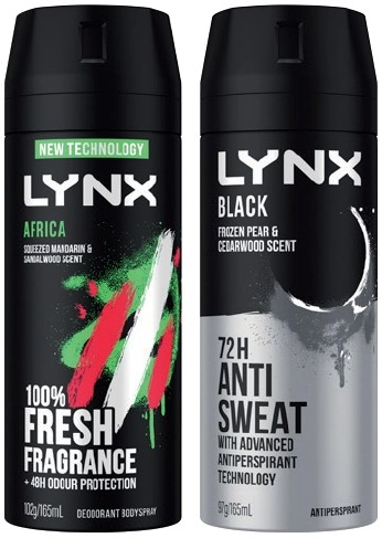 Lynx Antiperspirant or Deodorant Body Spray 165mL Selected Varieties