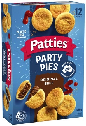 Patties Party Pies, Pasties or Sausage Rolls 12 Pack