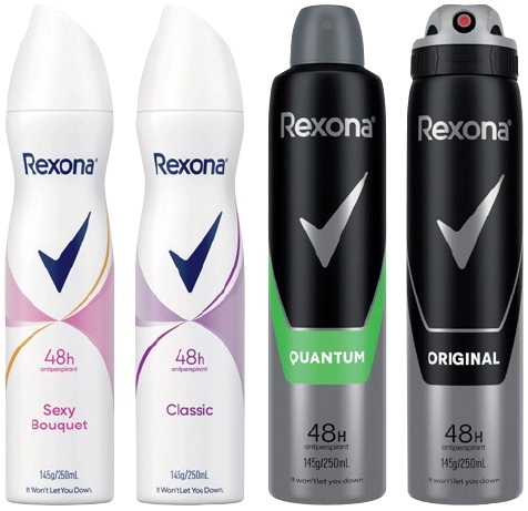 Rexona Antiperspirant Spray 250mL Selected Varieties