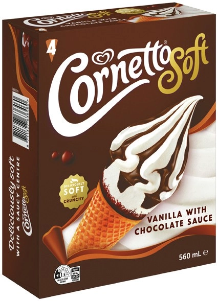 Streets Cornetto Soft Ice Cream 4 Pack Selected Varieties