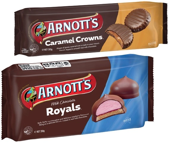 Arnott's Chocolate Biscuits 160‑250g or TeeVee Snacks 175g Selected Varieties