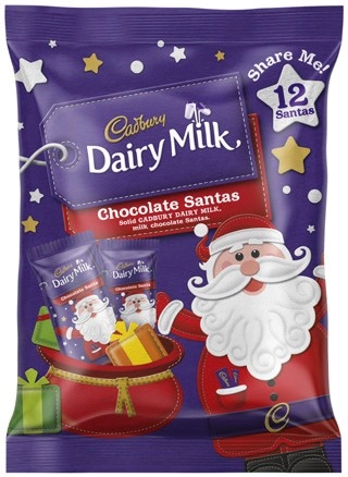 Cadbury Santa or Magical Elves Share Bag 144g or Marshmallow Santa Share Bag 5 Pack*