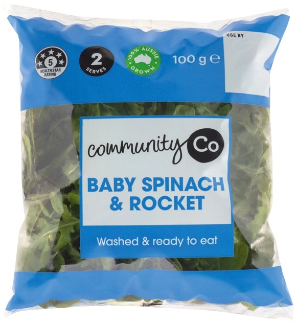 Community Co Baby Spinach and Rocket 100g