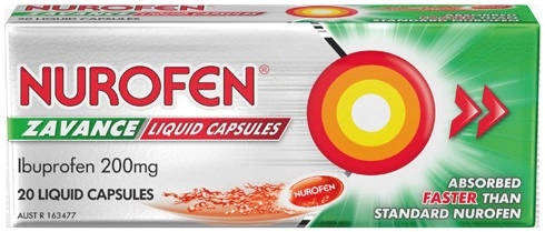 Nurofen Zavance Ibuprofen 200mg Liquid Capsules 20 Pack*