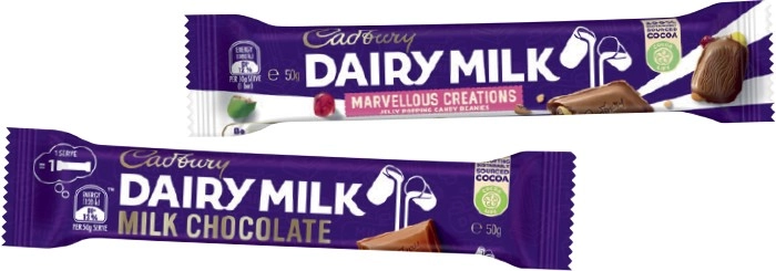 Cadbury Medium Bars 30-50g, Rolls 40-55g, Toblerone or Turkish Delight 50g Selected Varieties