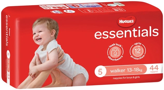 Huggies Essentials Nappies 40-52 Pack Selected Varieties