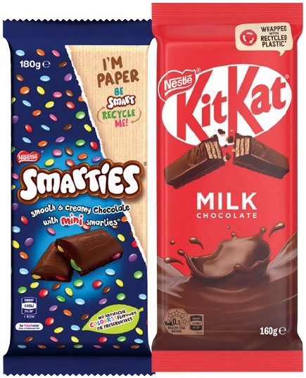 Nestlé Chocolate Block 118-180g, M&M’s 120-180g, Pods 160g, Maltesers 120-140g or Skittles 120-200g Share Pack Selected Varieties