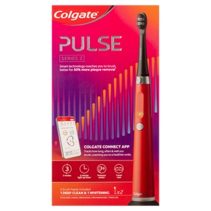 Colgate Pulse Series 2 Connected Deep Clean & Whitening Electric Toothbrush With 2 Refill Heads 1 Set