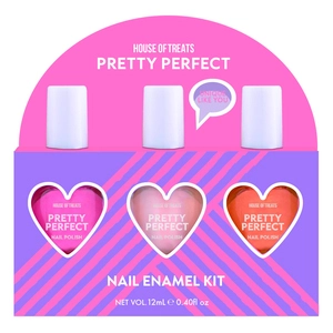 House of Treats Nail Enamel Kit - Pretty Perfect 3 Piece Set