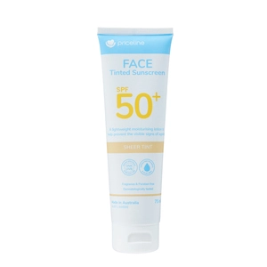 Priceline Face Tinted Sunscreen SPF 50+ 75mL