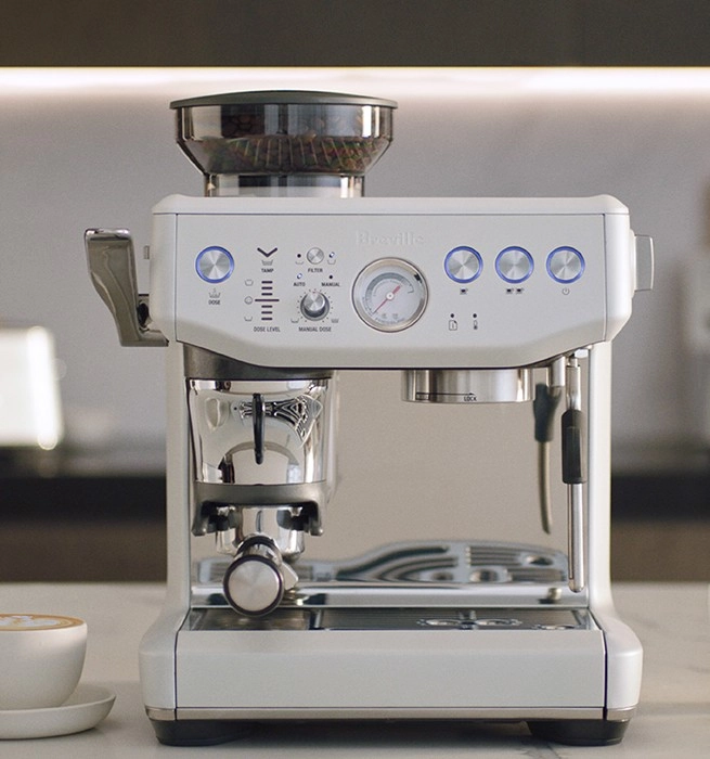 Breville the Barista Express Impress in Sea Salt