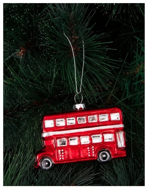 Heirloom Glass London Bus Ornament