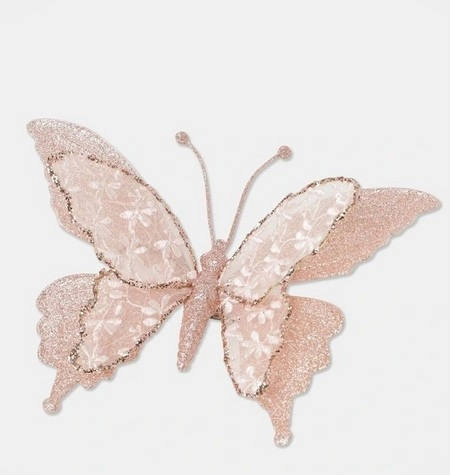 Luxe Lace Glitter Butterfly Clip