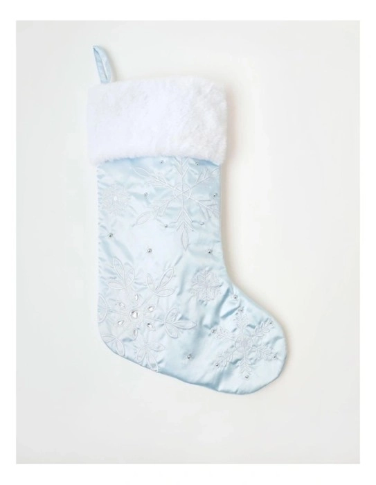 Luxe Satin Snowflake Stocking