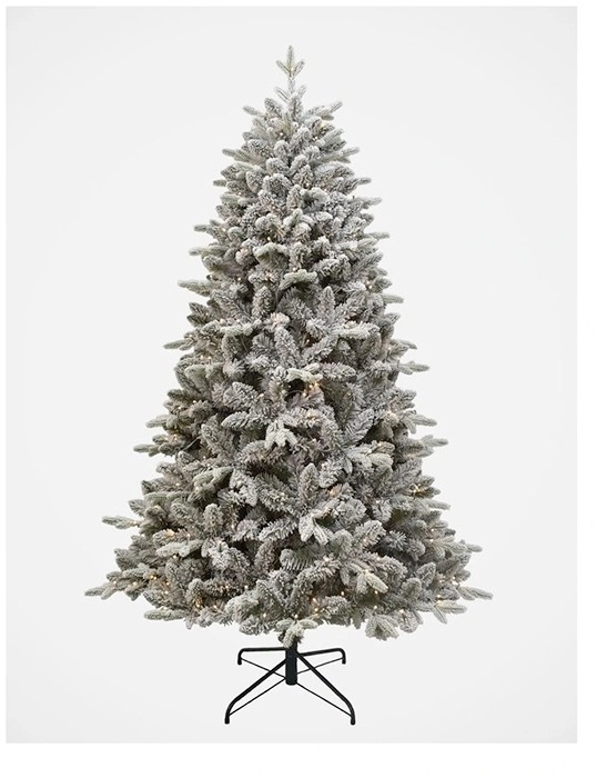 Myer Giftorium Arrow Pine Flocked Pre-Lit Christmas Tree 210cm