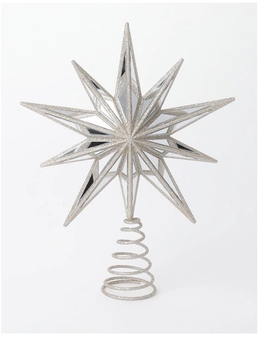 Myer Giftorium Luxe Plastic Mirrored Decagram Star Tree Topper