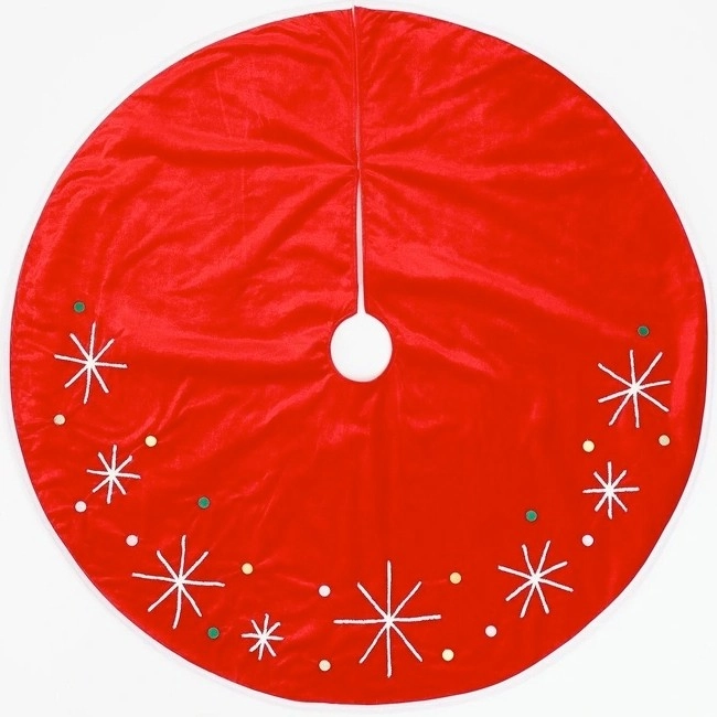 Myer Giftorium Toy Town Stitched Snowflake Tree Skirt in Multi