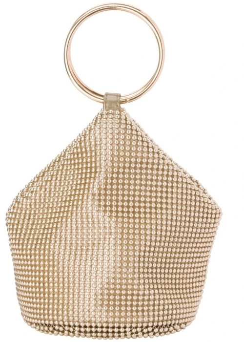 Olga Berg Bianca Gold Ball Mesh Bag