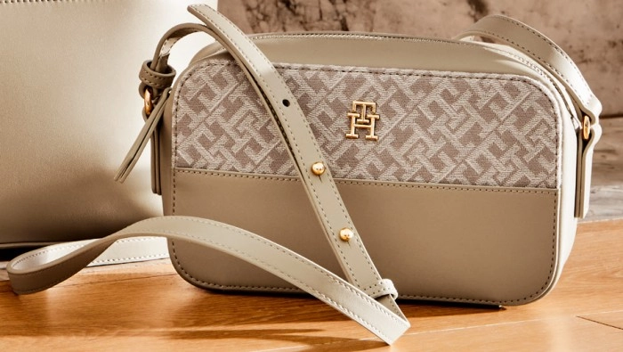 Tommy Hilfiger Jacquard Beige Monogram Camera Bag