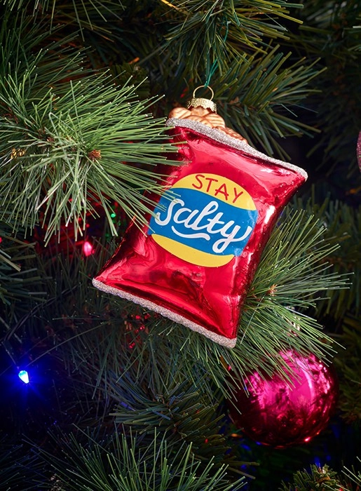 Toy Town Glass Potato Chip Bag Ornament