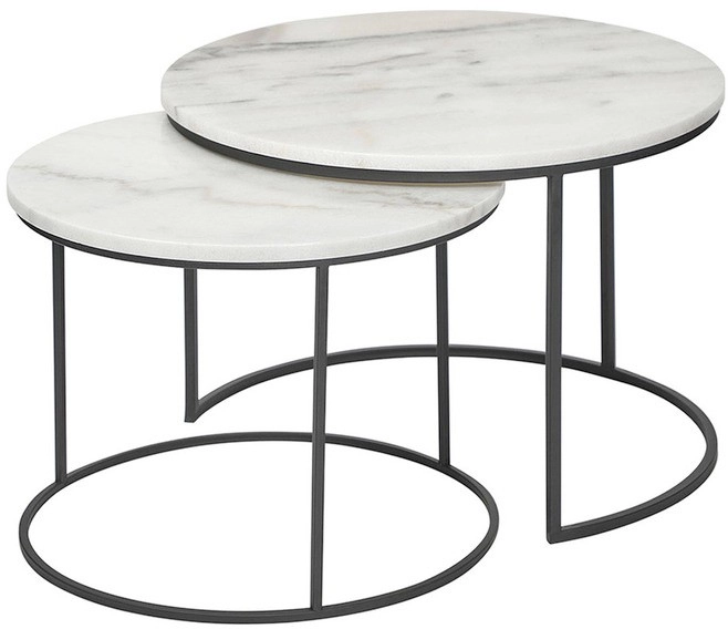 Myles Marble Nested Coffee Tables