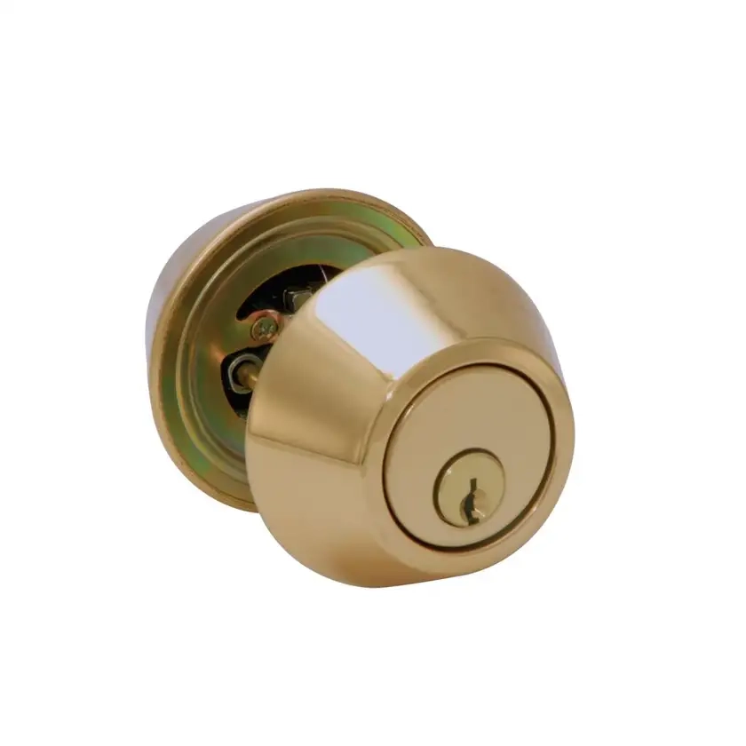 Buy Right® Double Cylinder Deadbolt in Brushed Brass