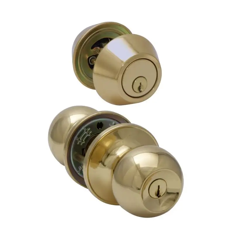 Buy Right® Handle Knob Entry Combo In Brushed Brass