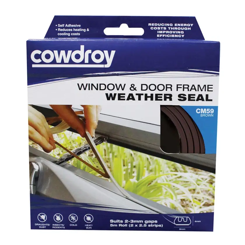 Cowdroy Rubber Window & Door Seal - 5m