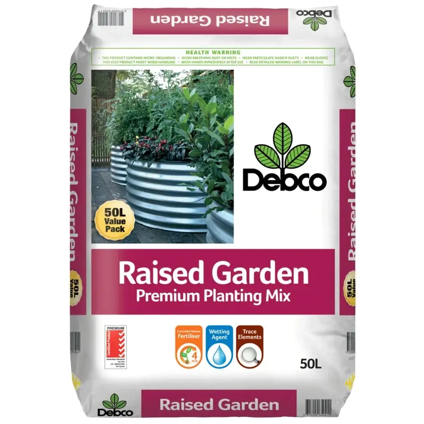 3 x Debco Raised Garden Premium Planting Mix 50L