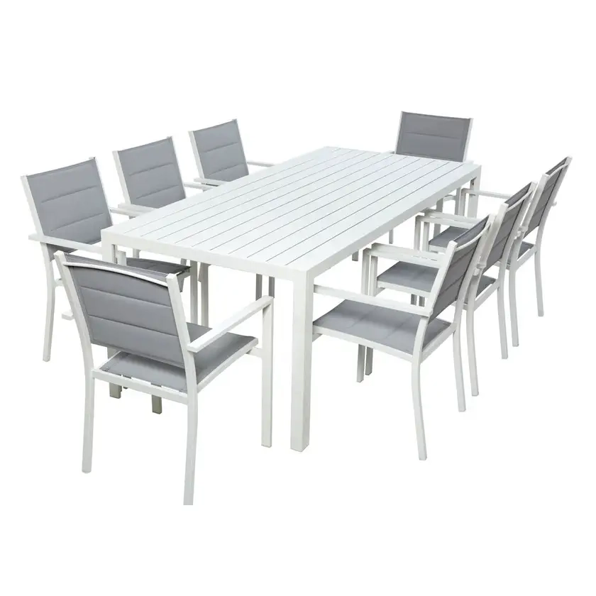 Alexandra 8 Seater Aluminium Dining Setting